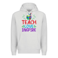 Dove Grey teach love inspire Premium Hoodie - CowhideDigitalArt