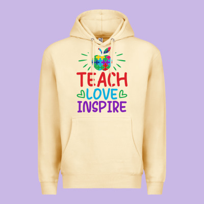 Teach Love Inspire Premium Hoodie Designed By Cowhidedigitalart