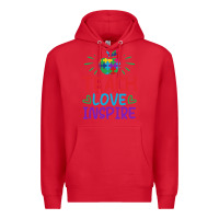Red teach love inspire Premium Hoodie - CowhideDigitalArt