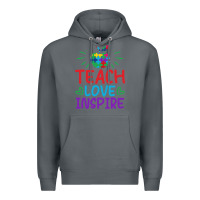 Rock teach love inspire Premium Hoodie - CowhideDigitalArt