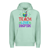 Seafoam teach love inspire Premium Hoodie - CowhideDigitalArt