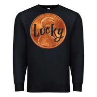 Black Cute Good Luck Gift - Lucky Penny Premium Sweatshirt - Craftify