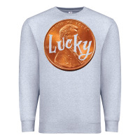 Heather Grey Cute Good Luck Gift - Lucky Penny Premium Sweatshirt - Craftify