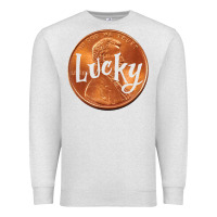 Oatmeal Heather Cute Good Luck Gift - Lucky Penny Premium Sweatshirt - Craftify