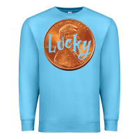 Ocean Blue Cute Good Luck Gift - Lucky Penny Premium Sweatshirt - Craftify
