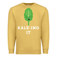 Antique Gold kaleing it kale art for vegans vegetarians Premium Sweatshirt - Craftify