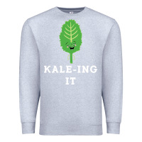 Heather Grey kaleing it kale art for vegans vegetarians Premium Sweatshirt - Craftify