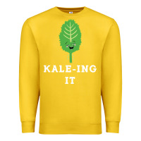 Lemon kaleing it kale art for vegans vegetarians Premium Sweatshirt - Craftify