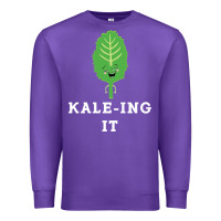 Purple kaleing it kale art for vegans vegetarians Premium Sweatshirt - Craftify