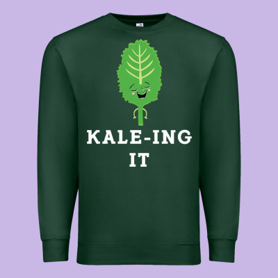 Kaleing It Kale Art For Vegans Vegetarians Premium Sweatshirt Designed By Craftify