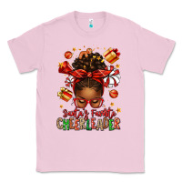 Bubblegum Pink santa's favorite cheerleader afro messy bun Classic Tee - texasbilliewilder