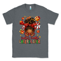 Charcoal Heather santa's favorite cheerleader afro messy bun Classic Tee - texasbilliewilder