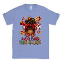 Santa's Favorite Cheerleader Afro Messy Bun Classic Tee | Teevron