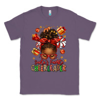 Lavender santa's favorite cheerleader afro messy bun Classic Tee - texasbilliewilder