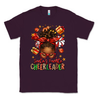 Plum santa's favorite cheerleader afro messy bun Classic Tee - texasbilliewilder