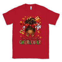 Red santa's favorite cheerleader afro messy bun Classic Tee - texasbilliewilder