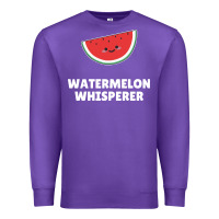 Purple watermelon t  shirt watermelon whisperer t  shirt Premium Sweatshirt - Craftify