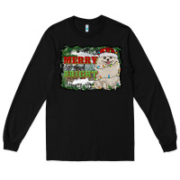 Black merry and bright pomeranian Long Sleeve Tee - RanaPortraitStore