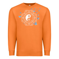 Carrot yin yang with butterflies ancient chinese yin yang Premium Sweatshirt - Craftify