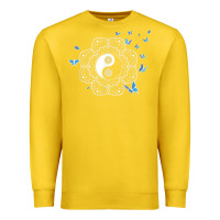 Lemon yin yang with butterflies ancient chinese yin yang Premium Sweatshirt - Craftify