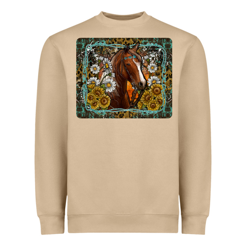 Western Horse Mouse Pad Heavyweight Sweatshirt by CowhideDigitalArt | Teevron