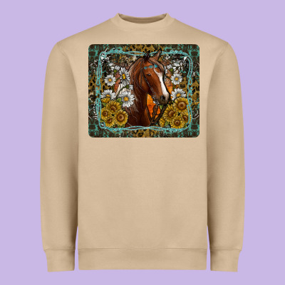Western Horse Mouse Pad Heavyweight Sweatshirt Designed By Cowhidedigitalart