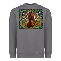 Storm Western Horse Mouse Pad Heavyweight Sweatshirt - CowhideDigitalArt