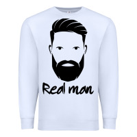 White Real Man Premium Sweatshirt - Craftify