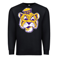 Black Vintage Louisiana State Tiger Mascot Premium Sweatshirt - Craftify