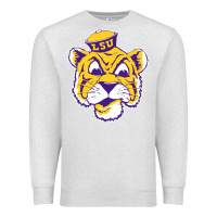 Oatmeal Heather Vintage Louisiana State Tiger Mascot Premium Sweatshirt - Craftify