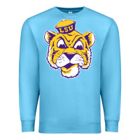 Ocean Blue Vintage Louisiana State Tiger Mascot Premium Sweatshirt - Craftify