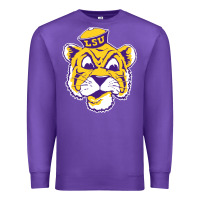 Purple Vintage Louisiana State Tiger Mascot Premium Sweatshirt - Craftify