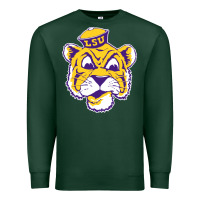 Sports Green Vintage Louisiana State Tiger Mascot Premium Sweatshirt - Craftify
