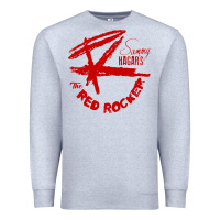 Heather Grey red rocker music Premium Sweatshirt - Craftify