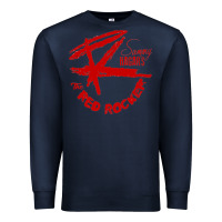 Navy red rocker music Premium Sweatshirt - Craftify