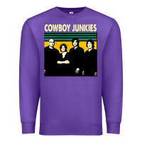 Purple Cowboy Junkies, Cowboy, Junkies, Cowboy Junkie, Cowboy Junkies vintage Premium Sweatshirt - Craftify