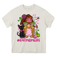 Cream cat mom  life gnome Heavy Core Tee - BarkalooDesign