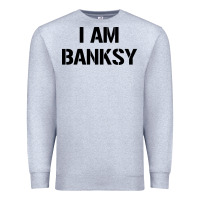 Heather Grey i am banksy Premium Sweatshirt - Craftify
