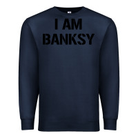 Navy i am banksy Premium Sweatshirt - Craftify
