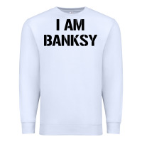 White i am banksy Premium Sweatshirt - Craftify