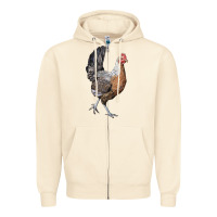 Sandshell American Game Chicken Zipper Hoodie - LillyAllenDesigns
