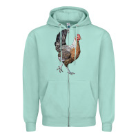 Seafoam American Game Chicken Zipper Hoodie - LillyAllenDesigns