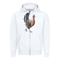 White American Game Chicken Zipper Hoodie - LillyAllenDesigns
