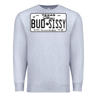 Heather Grey country love gilley's bud n sissy texas cowboy license gift raglan bas Premium Sweatshirt - Craftify