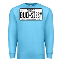 Ocean Blue country love gilley's bud n sissy texas cowboy license gift raglan bas Premium Sweatshirt - Craftify
