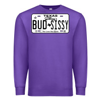 Purple country love gilley's bud n sissy texas cowboy license gift raglan bas Premium Sweatshirt - Craftify