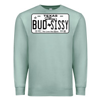 Seafoam country love gilley's bud n sissy texas cowboy license gift raglan bas Premium Sweatshirt - Craftify