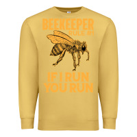Antique Gold bee beekeeper if i run you run bumble bee humour 449 hive beekeeping Premium Sweatshirt - Craftify