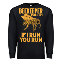 Black bee beekeeper if i run you run bumble bee humour 449 hive beekeeping Premium Sweatshirt - Craftify