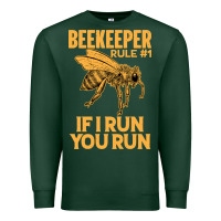 Sports Green bee beekeeper if i run you run bumble bee humour 449 hive beekeeping Premium Sweatshirt - Craftify